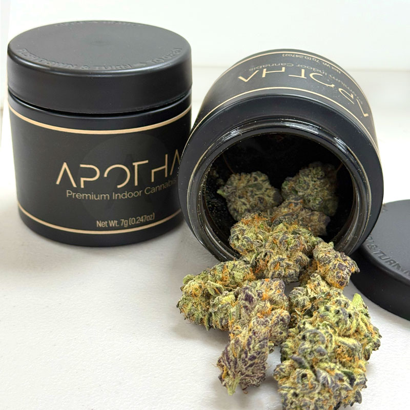 image of cakemera marijuana buds in a jar from apotha growers in mississippi