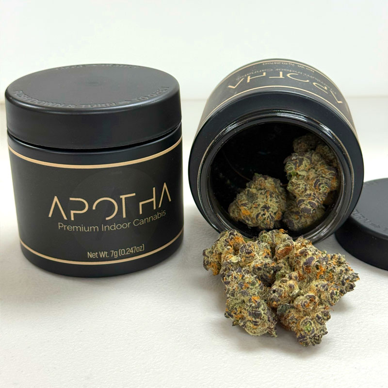 image of chimera marijuana buds in a jar from apotha growers in mississippi