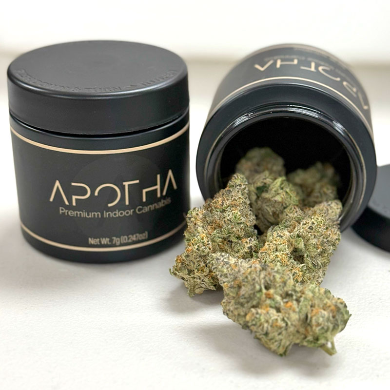 image of menage marijuana buds in a jar from apotha growers in mississippi