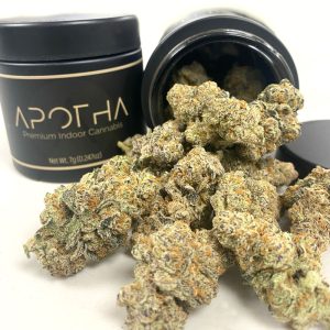 image of Glitter Bomb marijuana buds in a jar from apotha growers in mississippi