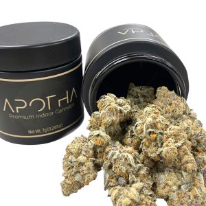 image of Permanent Chimera marijuana buds in a jar from apotha growers in mississippi
