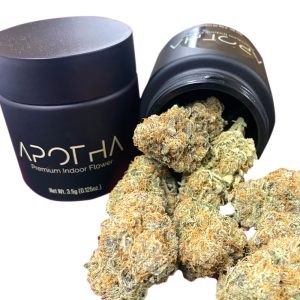 image of lavender jack marijuana buds in a jar from apotha growers in mississippi
