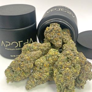 image of peak 112 marijuana buds in a jar from apotha growers in mississippi
